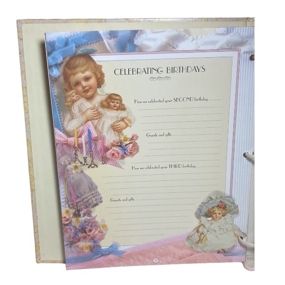 Cynthia Hart Baby Record Book Keepsake Victorian Journal Album - Picture 6 of 8